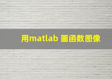 用matlab 画函数图像